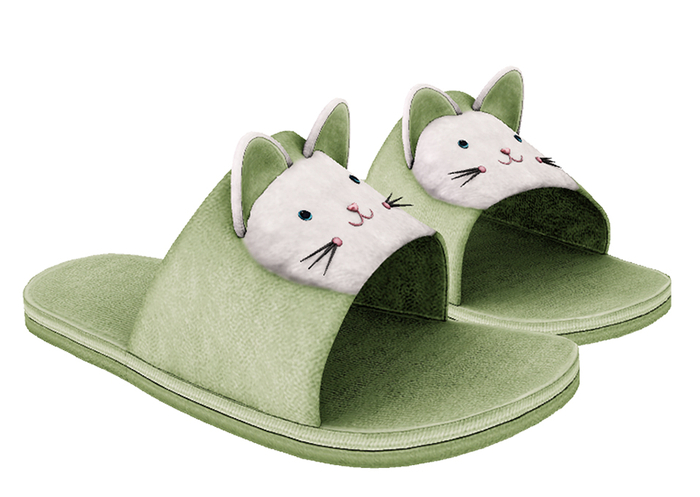Popicot. Kitty Slippers / Green