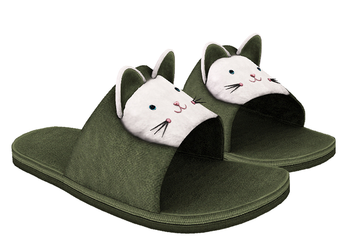 Popicot. Kitty Slippers / Moss