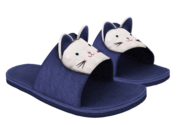 Popicot. Kitty Slippers / Navy