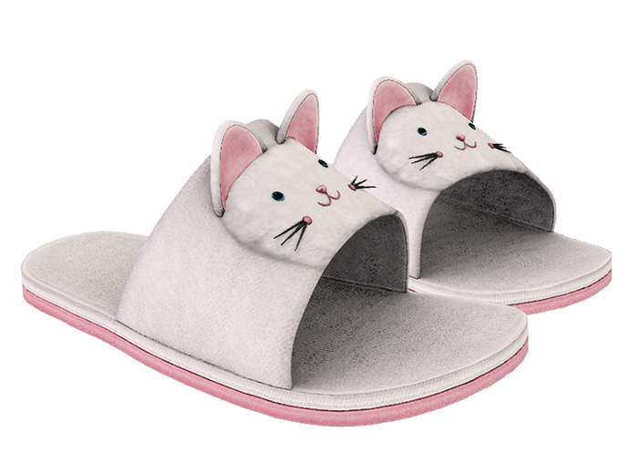Popicot. Kitty Slippers / White