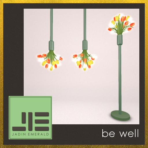 Veseo Tulip Lamps Set, Floor Lamp and Pendant Lamps, Menu Controlled, Color, Light & Glow - C/M (Wear to Unpack) 