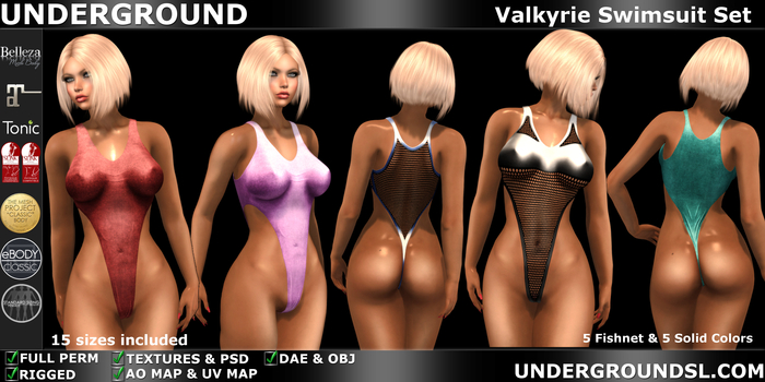 [UG MESH] Valkyrie Swimsuit Set 