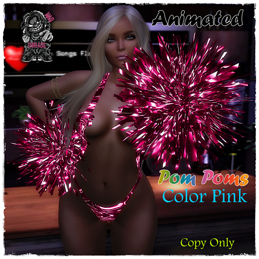 [MAD] Pink Animated Pom Poms 