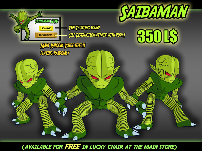 -]S-WORLD[- Saibaman - Mesh avatar