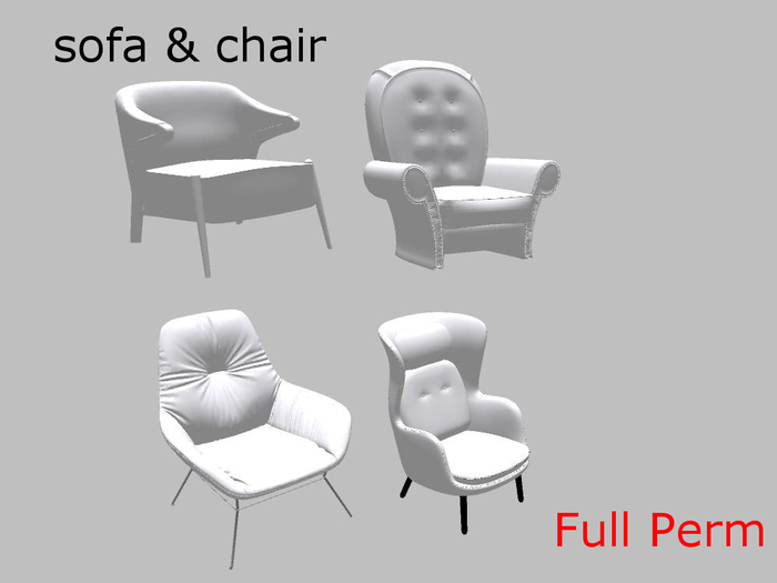 Sofa and chair full mesh 4