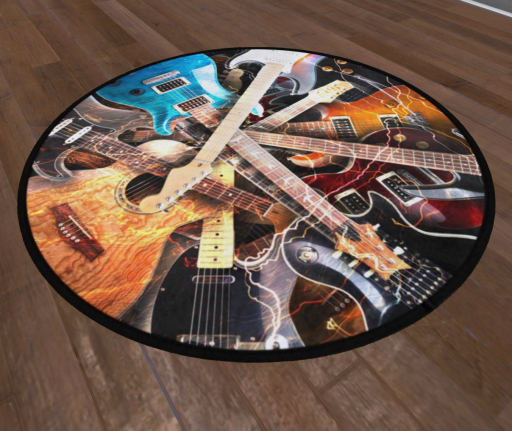Rug- Round Guitars Round Rug