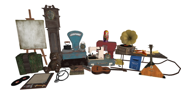 Old things for decoration kit v4 Mesh