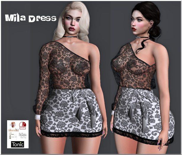 Mocha's Designs Mila Dress Blk & Wht