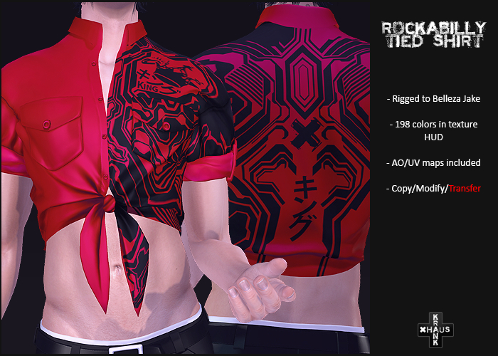 krankhaus - Rockabilly Tied Shirt - Belleza Jake