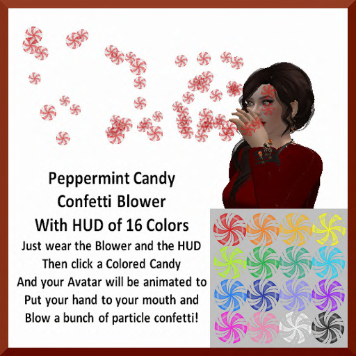 Peppermint Candy Confetti Blower with HUD