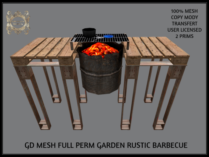 GD MESH FULL PERM GARDEN RUSTIC BARBECUE