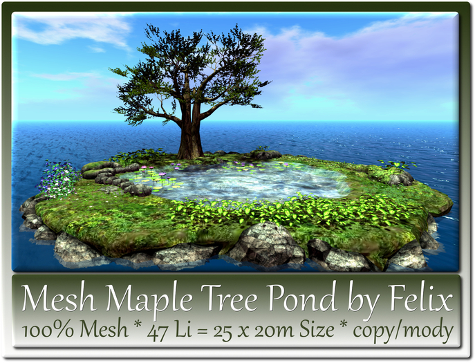 Mesh Maple Tree Pond by Felix 47 Li=25x20m Size c-m