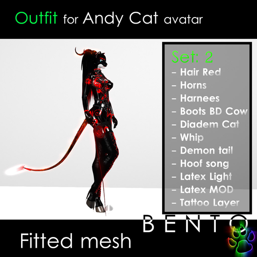 Furry Andy - Outfit for Andy Cat avatar (set:2)