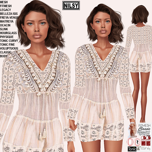 BEACH CLUB DRESS,CLASSIC&MESH BODY
