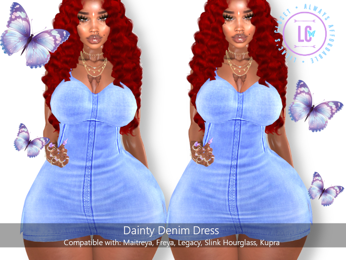 (LC) Dainty Denim Dress Light