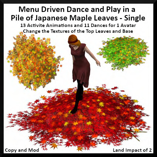Dance and Play in a Pile of Japanese Maple Leaves - Single