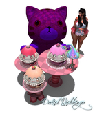 Wonderlishous Giant Cheshire Kitteh w/ Cupcakes Kawaii 7LI