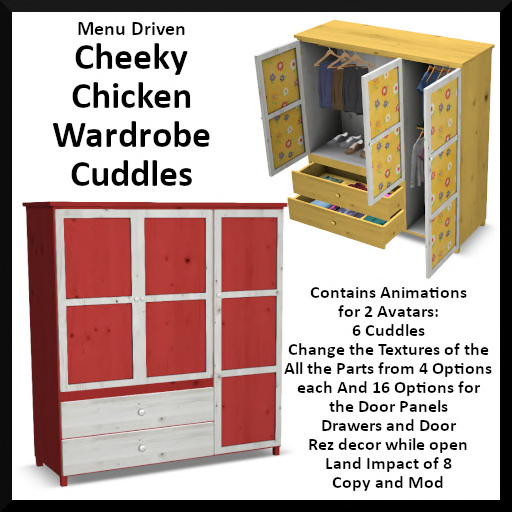 Menu Driven Cheeky Chicken Wardrobe - Cuddles