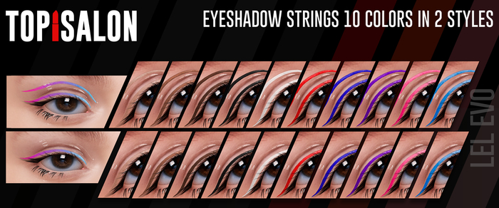 TOP1SALON - HD STRINGS EYESHADOW (Lelutka Evo) BASIC