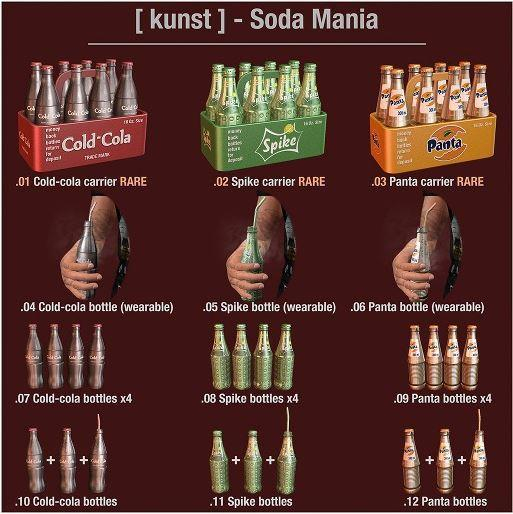 .08 [ kunst ] - Spike bottles x4