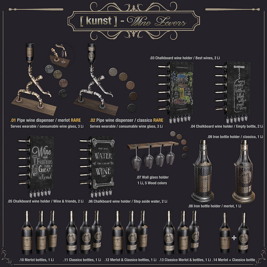 .10 [ kunst ] - Merlot bottles