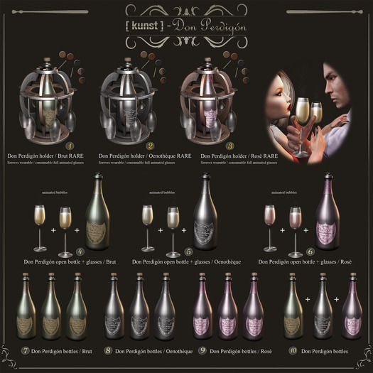 .06 [ kunst ] - Don Perdigon open bottle & glasses / Rose