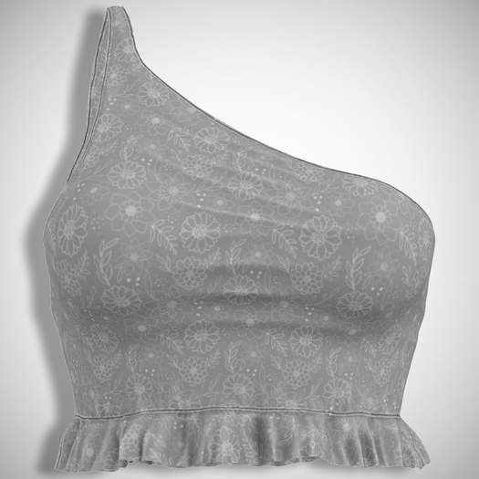 ChicModa // Abby Top // GRAY FLORAL