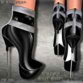 ::Deathwalker:: Ankle Boots Latex/Silver