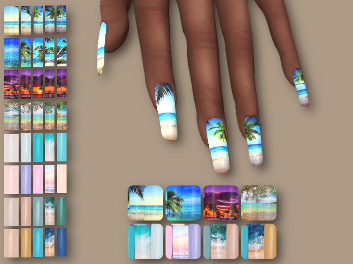 ~Ruby~ Kupra Nails set 4 - Inithium Kupra Nail Polish HUD