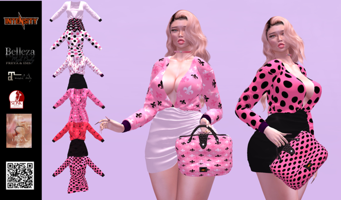 *INT*LUIZA DRESS + BAG MULTCOLORS