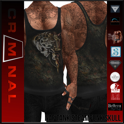 CRIMINAL - NAF TANK STEAMPUNK SKULL ADD ME