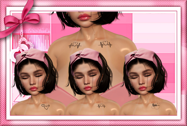 XOXO - Delicate Heart  Tattoo BOM pack 2