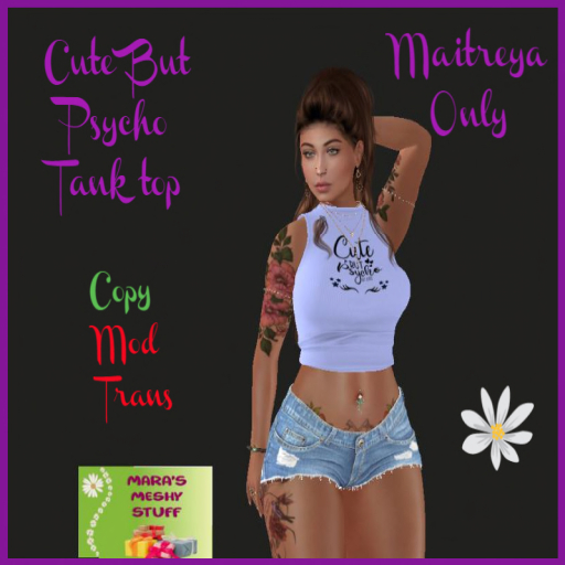 Cute But Psycho croptop tank - Purple