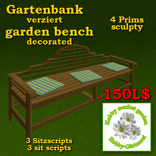 Garden bench, brown