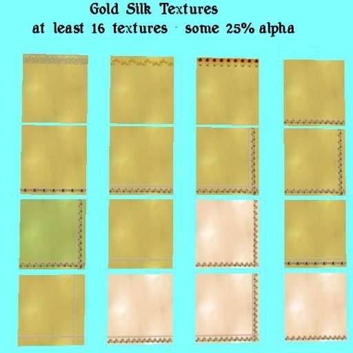 Kitty's Decorated Gold Silk 