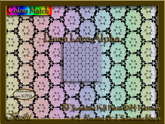 Linen Lace Alpha Seamless Texture Set