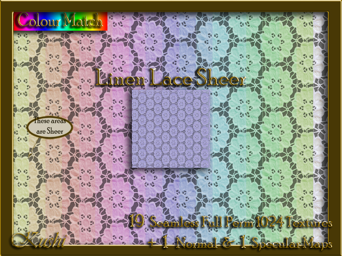 Linen Lace Sheer Seamless Texture Set