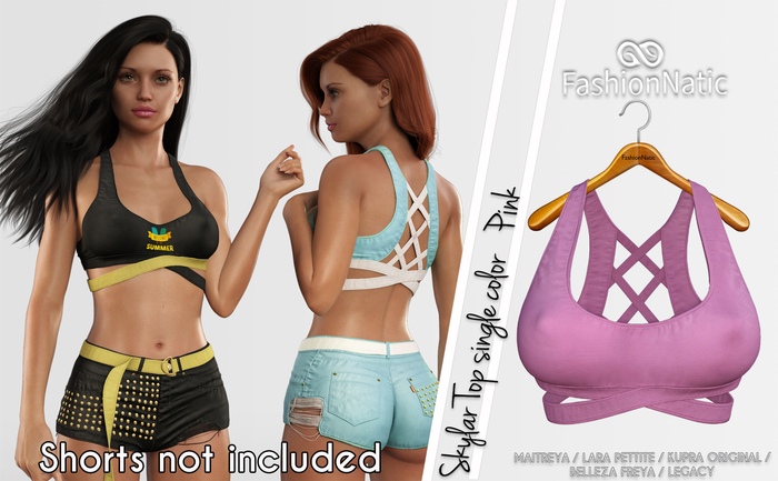 Skylar Female Top Pink - Maitreya, Lara Petite, Kupra Original , Belleza Freya Legacy - FashionNatic 