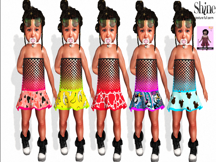 AJ  SHINE -KETTY DRESS ~ToddleeDoo - Baby_TEXTURE FULL  PERM 1