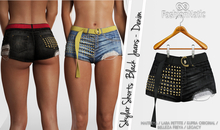 Skylar Female Shorts Black Jeans - Maitreya, Lara Petite, Kupra Original , Belleza Freya, Legacy - FashionNatic 