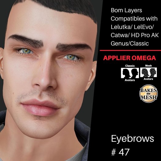 #TS# Eyebrows #47 BOM - Lel Evo/Catwa HD Pro/ Classic