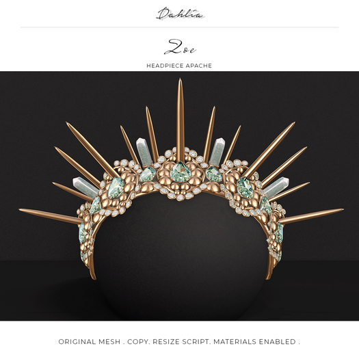 Dahlia - Zoe - Headpiece - Crown -  Apache 