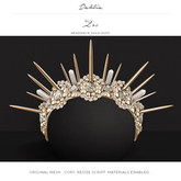 Dahlia - Zoe - Headpiece - Crown - Gold Dust 