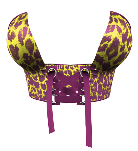 The Annex - Rizzo Bralette - Yellow Leopard 