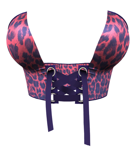 The Annex - Rizzo Bralette - Pink Leopard 