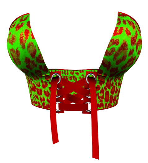 The Annex - Rizzo Bralette - Green Leopard 