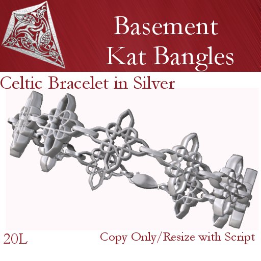 Celtic Knotwork Bracelet in Silver