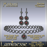 MATANI Savina Choker & Earrings Set OP - Red Titanium