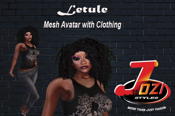 Complete Ebony avatar Letule + clothing