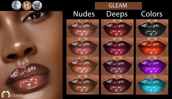 ::Modish:: DEMOS- Gleam lipsticks -CatwaHDPro, LelutkaEvo,Genus